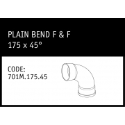 Marley Redi Plain Bend F&F 175 x 45° - 701M.175.45